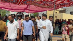 Neeraj Kundan visiting Songli village