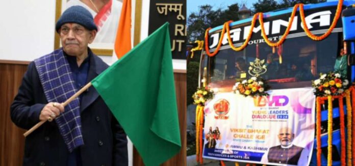 LG Manoj Sinha Flags Off J&K Youth Contingent