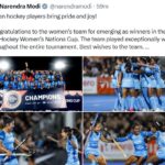 PM Modi Congratulates Indian Women’s Hockey Team on Winning FIH Women’s Nations Cup Indian Women’s Hockey Team FIH Women’s Nations Cup