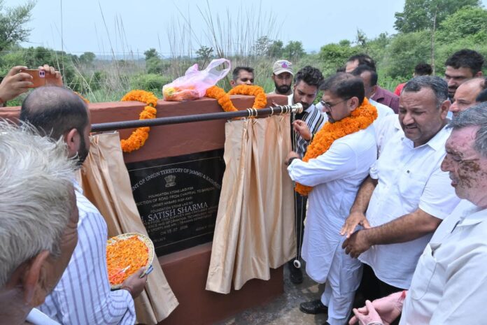 Satish Sharma Inaugurating Chhamb development projects Satish Sharma Inaugurating Chhamb development projects