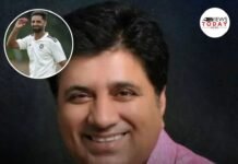 Advocate Sunil Sethi congratulates J&K cricketer Auqib Nabi on his India ODI debut against West Indies in Guwahati Advocate Sunil Sethi