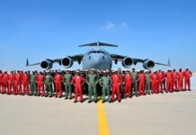 IAF’s Sarang Helicopter Display Team Arrives in Egypt for El Alamein International Airshow IAF Sarang Helicopter Team Egypt