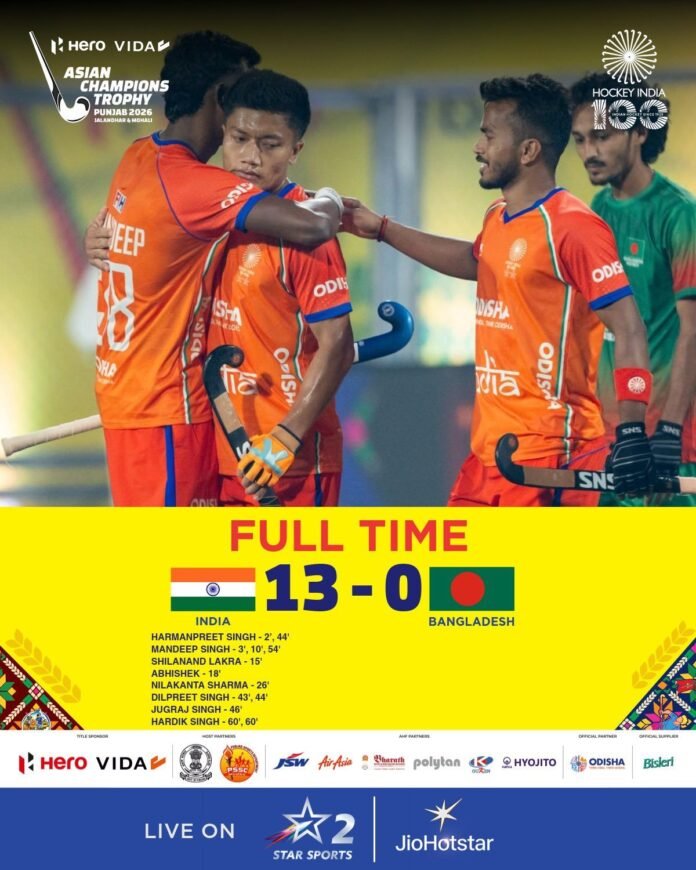 India vs Bangladesh Asian Champions Trophy 2026