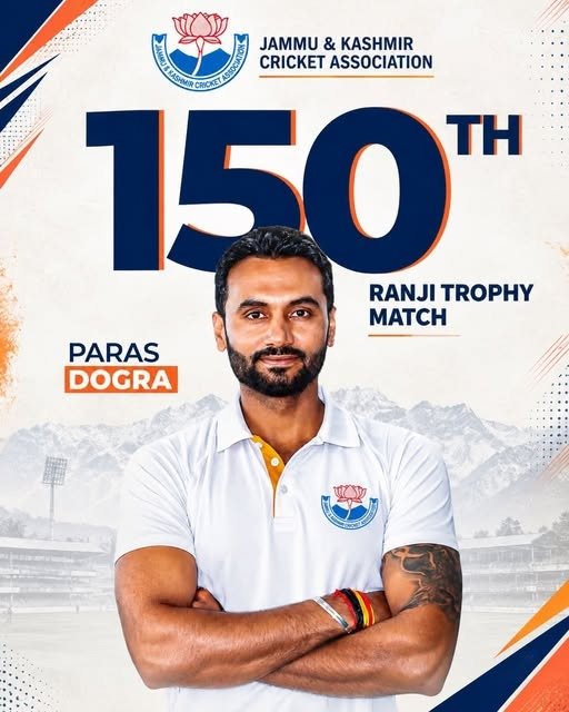 Paras Dogra 150 Ranji Trophy matches Paras Dogra 150 Ranji Trophy matches