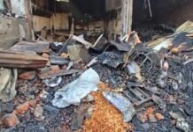 Divisional Commissioner Vikas Kundal Visits Fire-Hit Shiv Market Near Jammu Railway Station Shiv Market fire Jammu